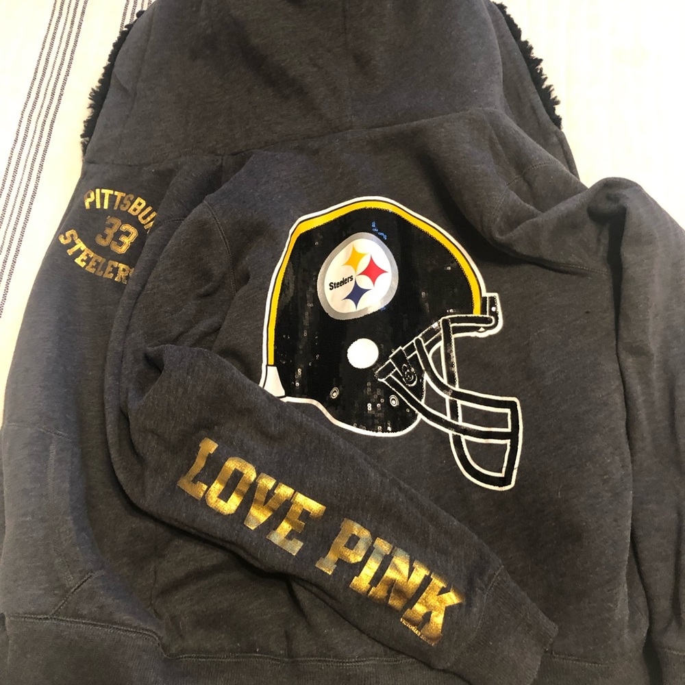 Victoria’s secret Steelers jacket sequin Medium